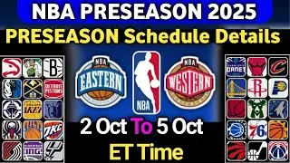 NBA Preseason 2025 schedule | NBA TODAY GAME | 2025 NBA SCHEDULE #NBA