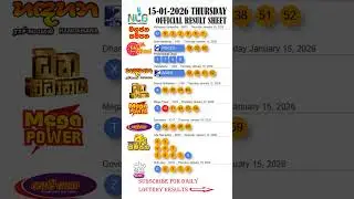 #15/01/2026#Thursday#NLB Official Lottery Results#Good Luck#Shorts#