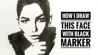How I draw this face with black marker