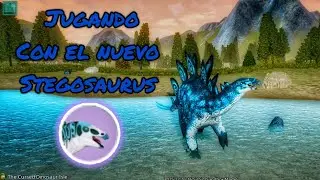 Jugando con el nuevo modelo del stegosaurus|The cursed isle.
