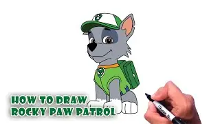 How to Draw Rocky | Paw Patrol step by step easy
