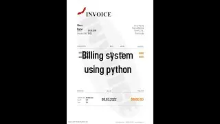 Complete Billing system software using python