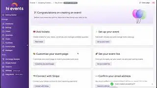 Creating an event with Hi.Events' open-source event software
