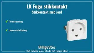 LK Fuga Stikkontakt med jord | EAN: 5703302108287