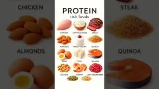 Top Protein-Rich Foods for Strong Body 💪 #shorts #ytshorts #shortsfeed #proteinrich