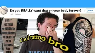 Artist reacts to bad tattoos