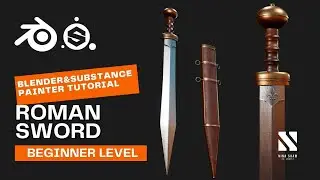 Game Asset Gladius Sword | Blender/SubstancePainter
