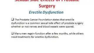 Side Effects of Prostate Surgery - Prostate Surgery and ED