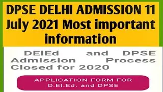 Job opportunity in Dpse | how to apply for Dpse delhi |Scert delhi diet admission 2021| life in dpse