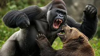 Silverback Gorilla vs Grizzly Bear 🦍🐻 | Who Truly Holds the Power?