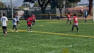 Elijah scores after a rebound with his left vs Sunnyvale Alliance FC