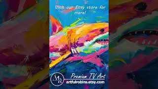 #shorts Great White Shark Abstract Frame TV Vibrant Art Wildlife Lover Pop Art Ocean Marine Fish
