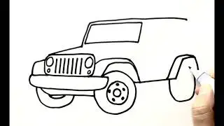 How to Draw JEEP Easy Step by Step  Learn How to Draw a Car Easily #drawing #jeep #drawingcars #car