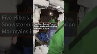 5 Hikers Rescued from Snowstorm in Spanish Mountains