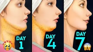 🔥 How to Lose Face Fat & Double Chin in 7 Days | Jawline Workout at Home #FaceFat #JawlineWorkout 
