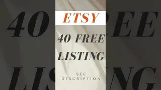 ETSY 40 FREE LISTING(