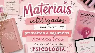 Matérias utilizados nos primeiros semestres da faculdade de psicologia 