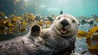 Sea Otters for Deep Sleep 🦦 | Relaxing Ocean Animals 4K