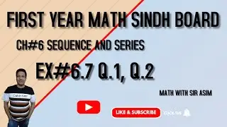 First Year Mathematics ,Lecture #186 Chapter#6, EX 6.7 Q.1, Q.12.Geometric Mean.