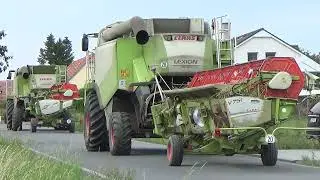 Žně Krasová (Agris Jedovnice), kombajny Claas Lexion, odvoz pšenice truck MAN + Zetor, CASE u balíků
