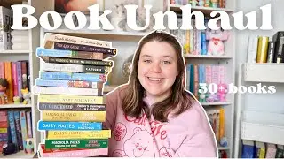 huge book un-haul 📖 | un-hauling popular books I will never read 