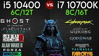 i5 10400 vs I7 10700K - How Big Difference - Test In 10 Games - ft. RTX 4070 Super