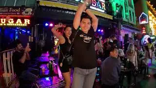 Khao San Street in Bangkok, Thailand; People Party Until Very Late