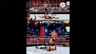 The Rock People's Elbow an Rock Bottom John Cena #therock