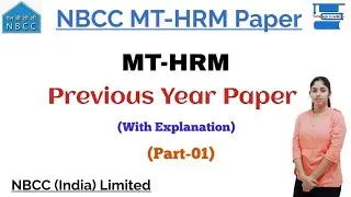 NBCC MT HR Previous year 2021 Questions Paper with Explanation (Part-01)||By Sangeeta Ma'am||