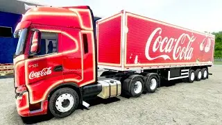camión Iveco transporte Coca cola de papá Noel felíz Navidad 🎄