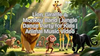 Lion, Giraffe & Monkey Band | Jungle Dance Party for Kids | Animal Music Video