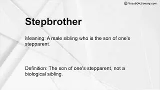 Stepbrother Meaning