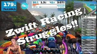 Zwift Racing - Stage 1 - Race Watopia - Beach Island Loop - Struggling to hang!!