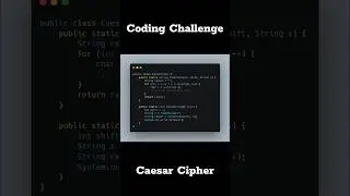🧩🔐 Coding Challenge : Caesar Cipher 📜🧩