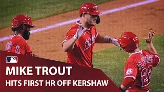 Mike Trout launches FIRST career home run off of Clayton Kershaw!