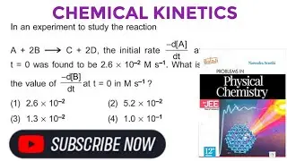 In the reaction A + 2B gives 6C + 2D, if the initial rate at t=0 is 2.6 &times; 10^-2 Ms^-1 What will be