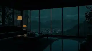 A Dark Room with Distant Rain Echoes (No Ads) Gentle Ambience for Focus 🌧️
