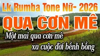 Liên Khúc Karaoke Qua Cơn Mê Tone Nữ - Nhạc Trữ Tình Hay Dễ Hát