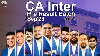 Day 03 CA Inter Pre Result Sep&rsquo;26 Batch | Mumbai Best Faculties in Indore | Ednovate & PACE