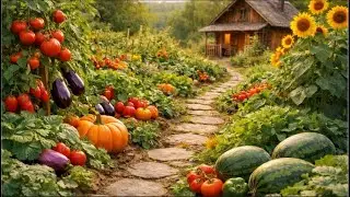 Tranquil Vegetable Garden Tour 🥬 | Slow Living in the Countryside