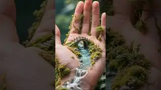 Tiny Forest in My Hand &ndash; 3D Illusion! #shorts
