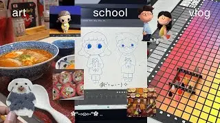 a week in my life as a multimedia arts student🌻: drawing, animating, eating out