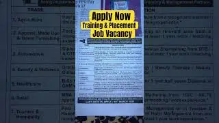 Post- Training & Placement Job Vacancy Apply Now Guwahati 2025 Jobs #jobinassam