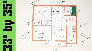 2BHK House Plan in 1155 Sq.ft 🔥🔥|| 33' by 35' || West Facing Design with Puja Ghar || 33'/35' ||