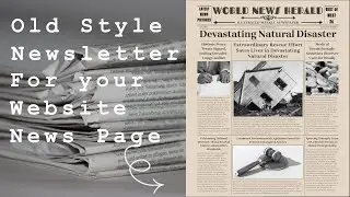 Creating an Old-Style Newsletter Page with HTML and CSS ||HTML & CSS News Page