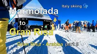 Italy skiing Marmolada to the Gran Risa part 5 Gran Risa - Arabba
