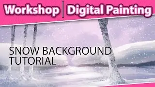 How to Paint a Snow Background - Digital Painting Workshop