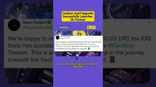 #Cardano Vasil Update Successfully LaunchesTestnet#cryptonews #cryptonewsdaily #bitcoinnews #shorts