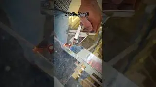 Stainless steel square pipe Railing welding and finishing full processing video #youtube #shorts