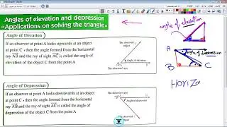 Mr.Eslam Sayed Sec.2 Trigonometry (Angles of elevation & depression) part 1 Scientific section